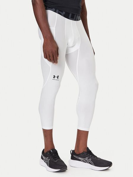 Under Armour Legginsy HeatGear® 1361588 Biały Slim Fit. Białe legginsy męskie Under Armour, m, bez wzorów, z syntetyku, do biegania. Za 99.99 zł.