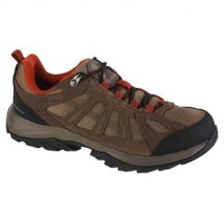 Buty trekkingowe męskie Columbia Redmond Iii WP. Brązowe buty trekkingowe męskie Columbia, bez wzorów, z gumy, sportowe, bez obcasa, bez zapięcia. Za 329.99 zł.