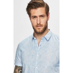 Tom Tailor Denim - Koszula. Niebieskie koszule męskie Tom Tailor Denim, m, bez wzorów, z bawełny, bez kołnierzyka, bez ramiączek. W wyprzedaży za 99.90 zł.
