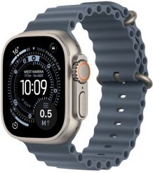 Smartwatch Apple Watch Ultra 3 GPS + Cellular 49mm Natural Titanium / Ocean Band Niebieski (MEWH4QP-A). Niebieskie zegarki smartwatch Apple. Za 3,795.85 zł.