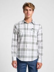 LEE MĘSKA KOSZULA LEE CLEAN WESTERN SHIRT MERCANTILE BRIG 112363912. Koszule męskie Lee, m, bez wzorów, bez kołnierzyka, bez ramiączek. Za 149.99 zł.