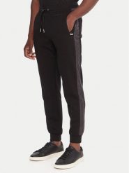 KARL LAGERFELD Spodnie dresowe 705036 554910 Czarny Slim Fit. Czarne spodnie dresowe męskie KARL LAGERFELD, bez wzorów, z bawełny. Za 939.99 zł.