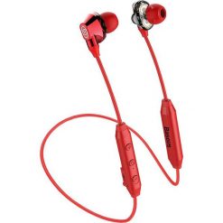 Słuchawki Baseus Baseus Encok S10 bezprzewodowe dokanałowe słuchawki zestaw słuchawkowy Bluetooth z podwójnymi przetwornikami czerwony (NGS10-09) uniw. Słuchawki bluetooth marki Baseus. Za 149.70 zł.