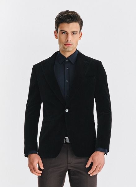 PAKO LORENTE - Czarna bawełniana marynarka męska. Czarne marynarki męskie Pako Lorente, m, bez wzorów, z bawełny. Za 799.99 zł.