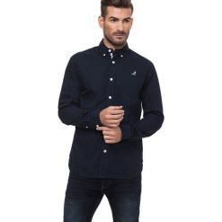 Koszula w kolorze granatowym. Niebieskie koszule męskie Lonsdale, Kangol, Crosshatch, m, bez wzorów, z bawełny, bez kołnierzyka, bez ramiączek. W wyprzedaży za 94.95 zł.