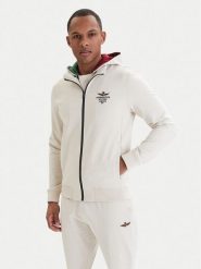 Aeronautica Militare Bluza 261FE2097UF00674 Beżowy Regular Fit. Brązowe bluzy rozpinane męskie Aeronautica Militare, l, bez wzorów, z bawełny, bez ramiączek, bez kaptura. Za 719.99 zł.