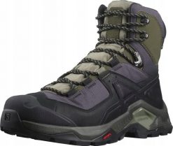 Buty trekkingowe męskie Buty quest element gtx-black-deep lichen green-olive night-uk 11,5 (46 2/3) SALOMON. Czarne buty trekkingowe męskie NoName, bez wzorów, bez zapięcia. Za 897.05 zł.