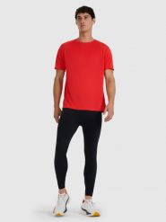 4F Legginsy do biegania w terenie szybkoschnące męskie - czarne L. Czarne legginsy męskie 4f, l, bez wzorów, do biegania. Za 229.99 zł.