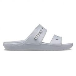 Klapki męskie Crocs Classic. Szare klapki i japonki męskie Crocs, bez wzorów, z materiału. Za 225.35 zł.