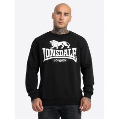 Bluza z okrągłym dekoltem Lonsdale Go Sport. Czarne bluzy bez kaptura męskie Lonsdale, m, bez wzorów, bez kaptura. Za 235.00 zł.
