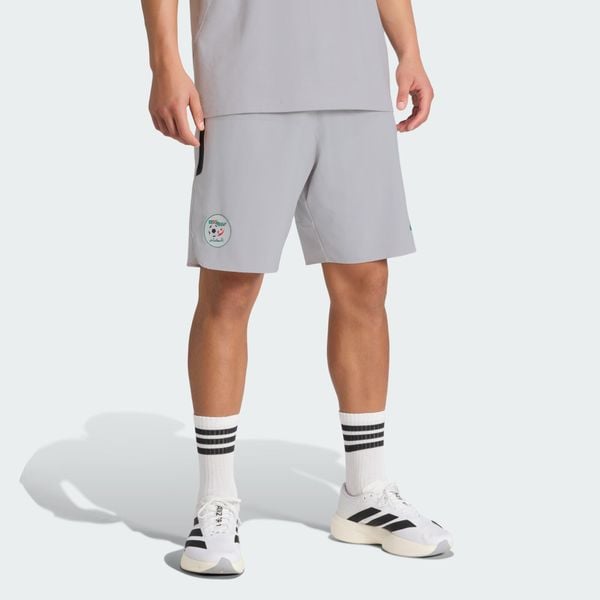 Szorty Algeria Tiro Tech. Szare szorty sportowe męskie ADIDAS, bez wzorów, sportowe. Za 219.00 zł.