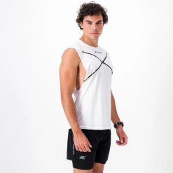 Idealna koszulka męska do treningu RAW TOP. Białe buty do biegania męskie BODYCROSS, bez wzorów, z materiału, bez zapięcia, do biegania. W wyprzedaży za 98.99 zł.