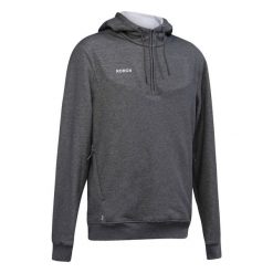 Bluza do hokeja na trawie męska Korok FH500. Szare bluzy nierozpinane męskie KOROK, l, bez wzorów, z bawełny, bez ramiączek, bez kaptura. Za 179.99 zł.