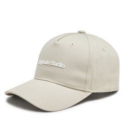 Czapka z daszkiem Jack & Jones. Brązowe czapki męskie Jack & Jones, bez wzorów. Za 49.99 zł.