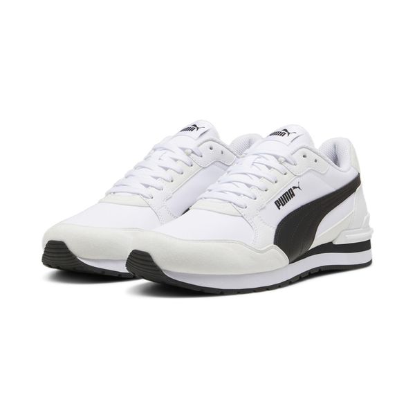Sneakersy nylonowe unisex ST Runner v4 PUMA White Black Cast Iron Gray. Białe buty sportowe na co dzień męskie Puma, m, bez wzorów, z gumy, casualowe, bez ramiączek, bez kaptura. Za 325.00 zł.