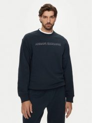 Armani Exchange Bluza 6DZMBA ZJADZ 1510 Granatowy Regular Fit. Niebieskie bluzy nierozpinane męskie Armani Exchange, l, bez wzorów, z bawełny, bez ramiączek, bez kaptura. Za 369.99 zł.