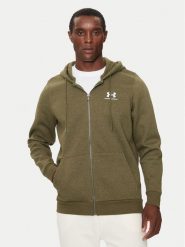 Under Armour Bluza Essential Fleece 1373881 Zielony Regular Fit. Zielone bluzy rozpinane męskie Under Armour, m, bez wzorów, z bawełny, bez ramiączek, bez kaptura. Za 189.99 zł.
