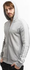 Adidas Bluza męska adidas Essentials French Terry 3-Stripes Full-Zip Hoodie szara IC9833 M. Szare bluzy nierozpinane męskie ADIDAS, m, bez wzorów, bez ramiączek, bez kaptura. Za 237.23 zł.