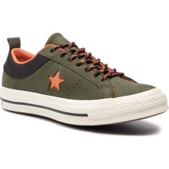 Tenisówki CONVERSE - One Star Ox 162544C Utility Green/Campfire Orange. Zielone trampki męskie Converse, z gumy, retro. W wyprzedaży za 259.00 zł.