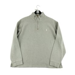 Second life - Męski sweter z kominem i ćwiekami - Jak nowy. Szare swetry męskie Ralph Lauren, bez wzorów, sportowe, bez kołnierzyka, bez ramiączek. Za 253.76 zł.