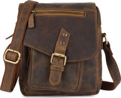 Beltimore Torba męska skórzana na ramię mała listonoszka brązowa nubuk Beltimore S12. Brązowe torby męskie na ramię Beltimore, bez wzorów, z nubiku, na ramię, małe. Za 263.99 zł.