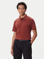 Calvin Klein Polo Supima LV04LB276G Brązowy Regular Fit. Brązowe koszulki polo męskie Calvin Klein, l, bez wzorów, z bawełny, bez kołnierzyka, bez ramiączek. Za 299.99 zł.