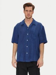 Gant Koszula 3250062 Niebieski Relaxed Fit. Niebieskie koszule męskie Gant, m, bez wzorów, z bawełny, bez kołnierzyka, bez ramiączek. Za 359.99 zł.