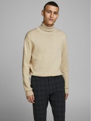 Jack & Jones Golf 12157417 Beżowy Regular Fit. Brązowe kardigany męskie Jack & Jones, l, bez wzorów, z bawełny, bez ramiączek. Za 179.99 zł.