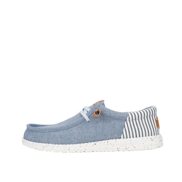 Buty HEY DUDE WALLY FUNK NU PREP Niebieski. Niebieskie buty trekkingowe męskie SENZA MARCA, bez wzorów, z tkaniny, bez zapięcia, trekkingowe. Za 275.99 zł.
