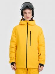 4F Kurtka narciarska membrana 15000 męska - żółta M. Żółte kurtki narciarskie i snowboardowe męskie 4f, na zimę, m, bez wzorów, z materiału, bez kaptura, narciarskie, thinsulate. Za 999.99 zł.