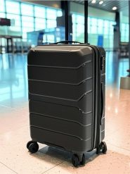 Walizka podróżna - czarny. Czarne walizki męskie Sinsay, bez wzorów. Za 129.99 zł.