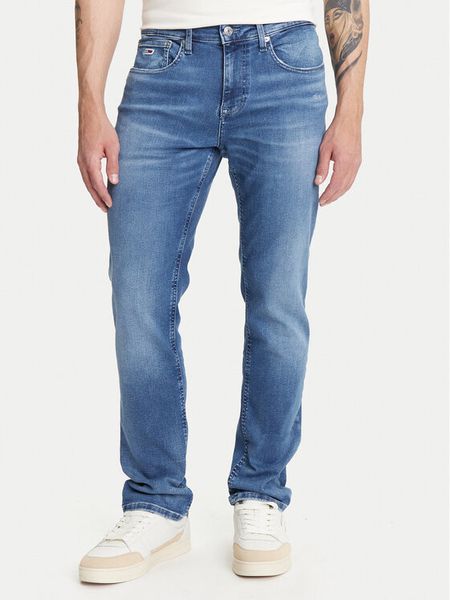 Tommy Jeans Jeansy Scanton DM0DM21903 Niebieski Slim Fit. Niebieskie jeansy męskie Tommy Jeans, bez wzorów, z bawełny. Za 409.99 zł.