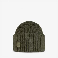 Czapka BUFF Knitted Beanie Rutger. Zielone czapki męskie Buff, bez wzorów, sportowe. Za 159.90 zł.