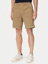 Aeronautica Militare Szorty materiałowe 261BE0278UCT04292 Beżowy Regular Fit. Brązowe szorty męskie Aeronautica Militare, bez wzorów, z bawełny. Za 539.99 zł.