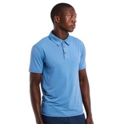 Polo Protest Prtcanei. Niebieskie koszulki polo męskie Protest, m, bez wzorów, z materiału, bez kołnierzyka, bez ramiączek. Za 224.00 zł.