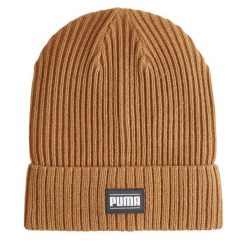 Czapka Prążkowana Akryl Z Mankietami Classic. Brązowe czapki męskie Puma, bez wzorów, prążkowane, sportowe. Za 110.99 zł.