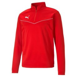 Bluza piłkarska męska Puma teamRISE 1 4 Zip Top. Białe bluzy nierozpinane męskie Puma, l, bez wzorów, sportowe, bez ramiączek, bez kaptura. Za 129.00 zł.