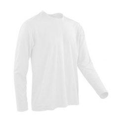 T-shirt Unisex Dla Dorosłych Z Długim Rękawem Performance. Białe koszulki męskie z długim rękawem SPIRO, l, bez wzorów, sportowe, bez kołnierzyka, bez ramiączek. Za 64.99 zł.