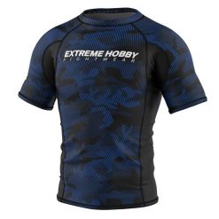 Koszulka Męska Rashguard MMA na Siłownię EXTREME HOBBY HAVOC. Niebieskie bielizna termoaktywna męska EXTREME HOBBY, m, bez wzorów, z bawełny, bez ramiączek, do biegania. Za 199.00 zł.