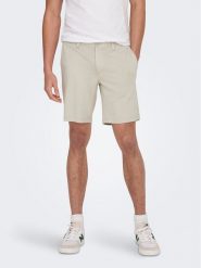 Only & Sons Szorty materiałowe Mark 22018667 Écru Regular Fit. Szorty męskie Only & Sons, bez wzorów, z materiału. Za 149.99 zł.