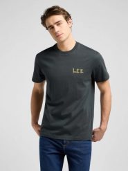 MESKA KOSZULKA LEE RELAXED GRAPHIC TEE WASHED BLACK 112370512. Czarne t-shirty męskie Lee, xxl, bez wzorów, bez kołnierzyka, bez ramiączek. Za 79.99 zł.