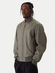 BOSS Kurtka skórzana Jakri 50552151 Szary Regular Fit. Szare kurtki męskie Boss, m, bez wzorów, ze skóry, bez ramiączek, bez kaptura. Za 2,199.00 zł.