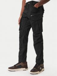 G-Star Raw Spodnie materiałowe Rovic D02190-5126 Czarny Regular Fit. Czarne spodnie na co dzień męskie G-Star Raw, bez wzorów, z materiału, retro. Za 639.99 zł.