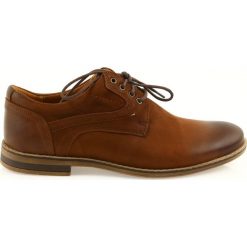 Brązowe Riko półbuty buty męskie wiązane 831. Brązowe eleganckie półbuty męskie Riko, ze skóry, bez obcasa, bez zapięcia. W wyprzedaży za 229.00 zł.