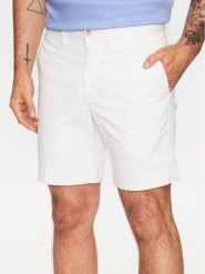 Polo Ralph Lauren Szorty materiałowe 710799213031 Biały Slim Fit. Białe szorty męskie Polo Ralph Lauren, bez wzorów, z bawełny. Za 439.99 zł.