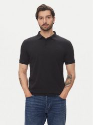 Lindbergh Polo 30-404020 Czarny Relaxed Fit. Czarne koszulki polo męskie Lindbergh, l, bez wzorów, z bawełny, bez kołnierzyka, bez ramiączek. Za 129.99 zł.