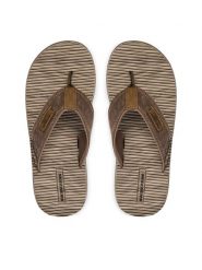 Skechers Japonki Quill - Seaside 205719/BRN Brązowy. Brązowe klapki i japonki męskie Skechers, bez wzorów, ze skóry. Za 179.99 zł.