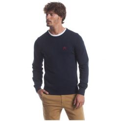 Polo Club C.H.A sweter męski M ciemnoniebieski. Niebieskie swetry męskie Polo Club C.H..A, bez wzorów, bez kołnierzyka, bez ramiączek. W wyprzedaży za 191.00 zł.