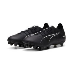 Buty piłkarskie uniseks Puma Ultra 5 Match FG/AG. Czarne buty treningowe męskie Puma, bez wzorów, z materiału, bez zapięcia, do piłki nożnej. W wyprzedaży za 203.50 zł.