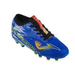 Buty piłkarskie korki Joma Supercopa treningowe lanki ze skarpetą FG. Niebieskie buty treningowe męskie Joma, bez wzorów, bez zapięcia, do piłki nożnej. Za 149.99 zł.